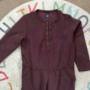 Maroon Gap Maternity fleece romper, never worn. Size L